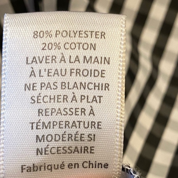 🚺 📐J.O.A. Black & white gingham sleeveless top with shoulder bow - Picture 7 of 11